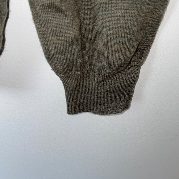 Black Brown 1826 100% Merino Wool Pullover Zip Sweater Made In Italy Size M - Picture 5 of 5